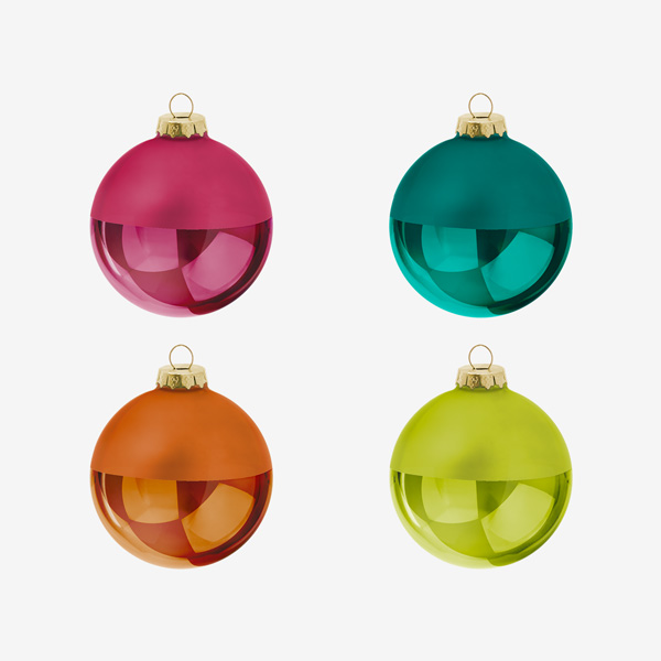 "Gloria" karácsonyfa gömbök, 4 darab